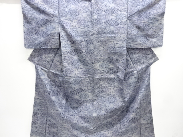 JAPANESE KIMONO / TOKAMACHI TSUMUGI / WOVEN ABSTRACT PATTERN